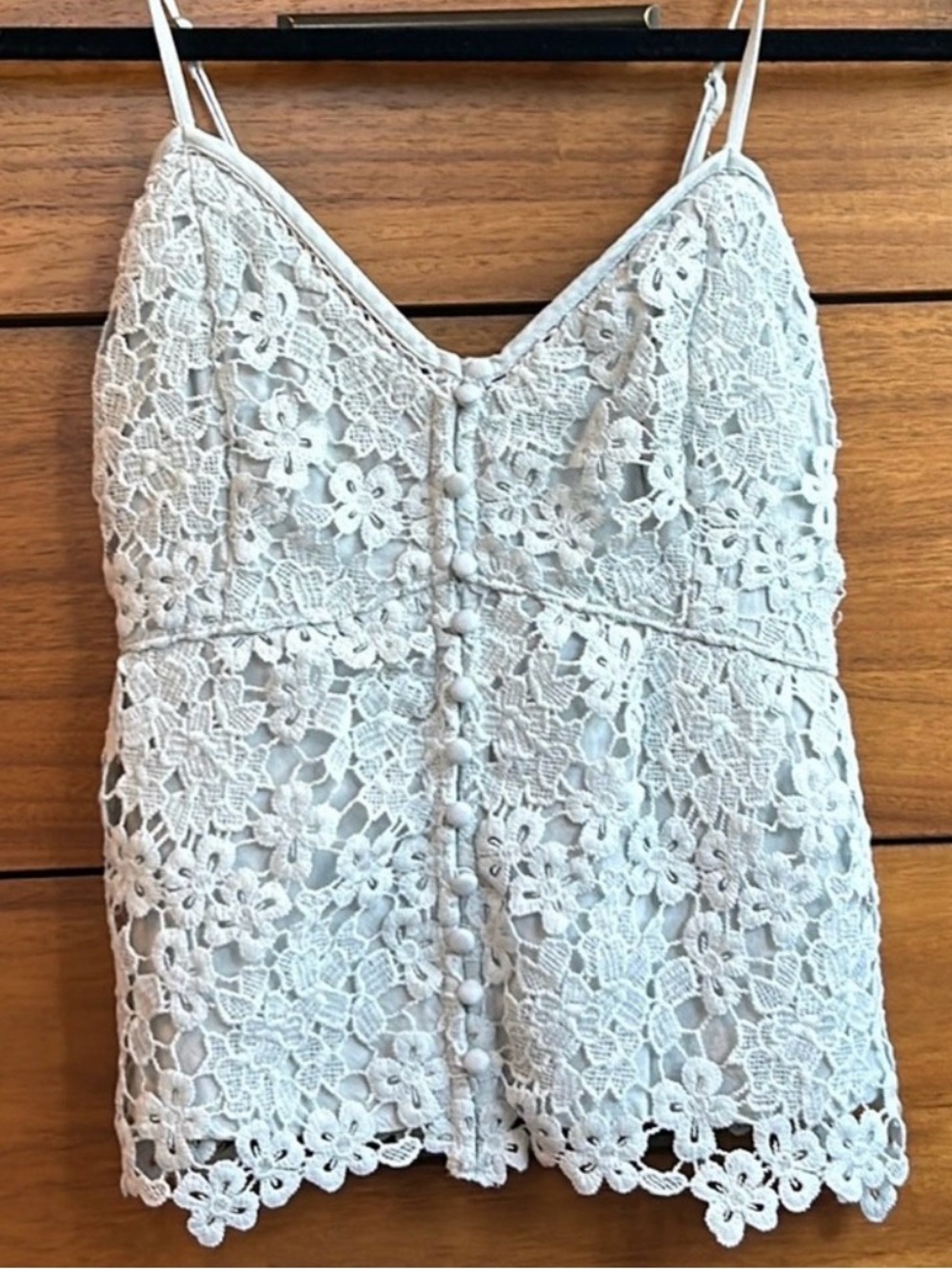Abercrombie & Fitch Light Blue Smocked Fabric Top